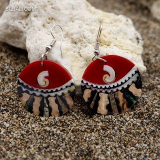 New Design Shell Earrings Originally Handmade in Bali